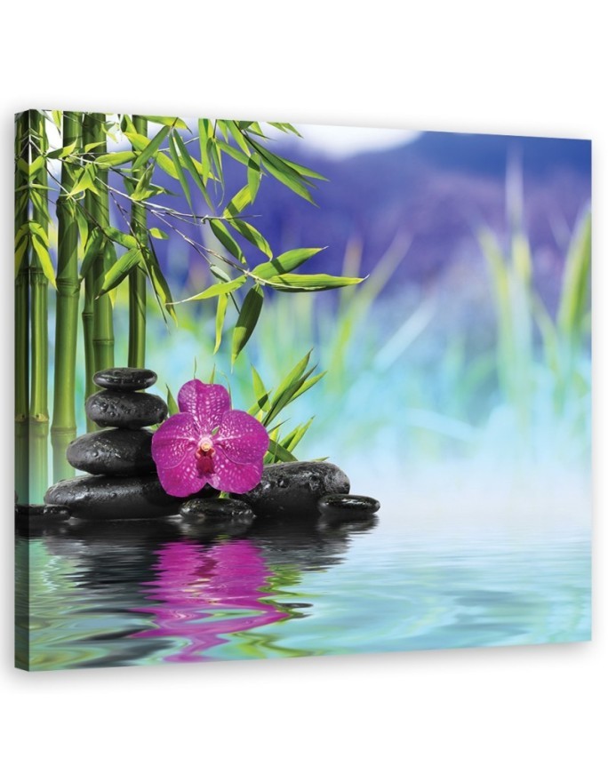 Bild auf Leinwand - Steine auf dem Wasser Zen | Feeby