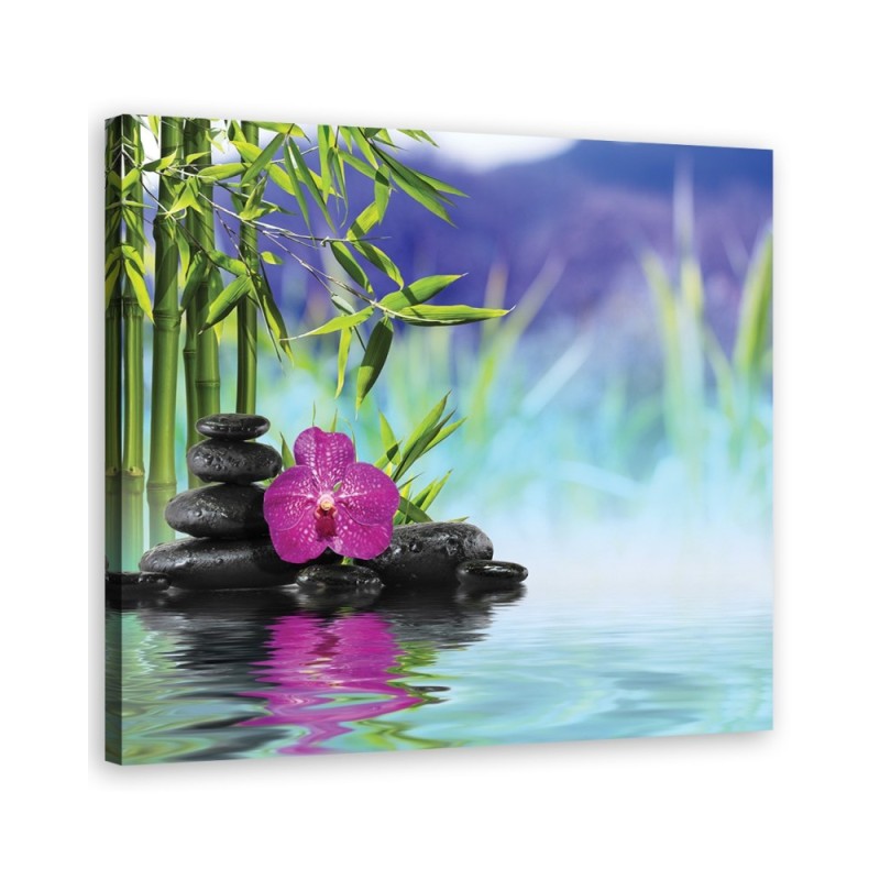 Bild auf Leinwand - Steine auf dem Wasser Zen | Feeby