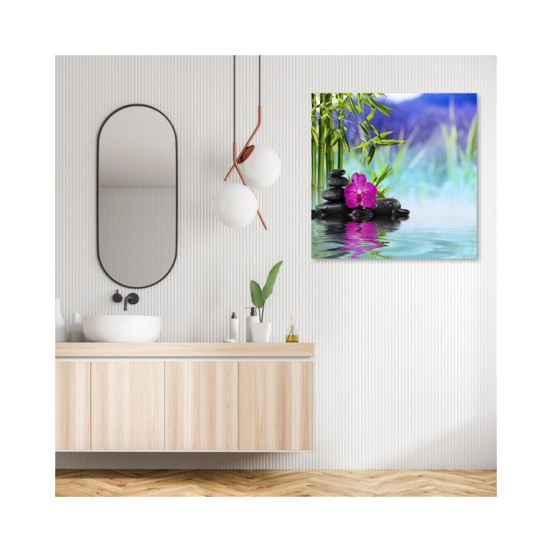 Bild auf Leinwand - Steine auf dem Wasser Zen | Feeby