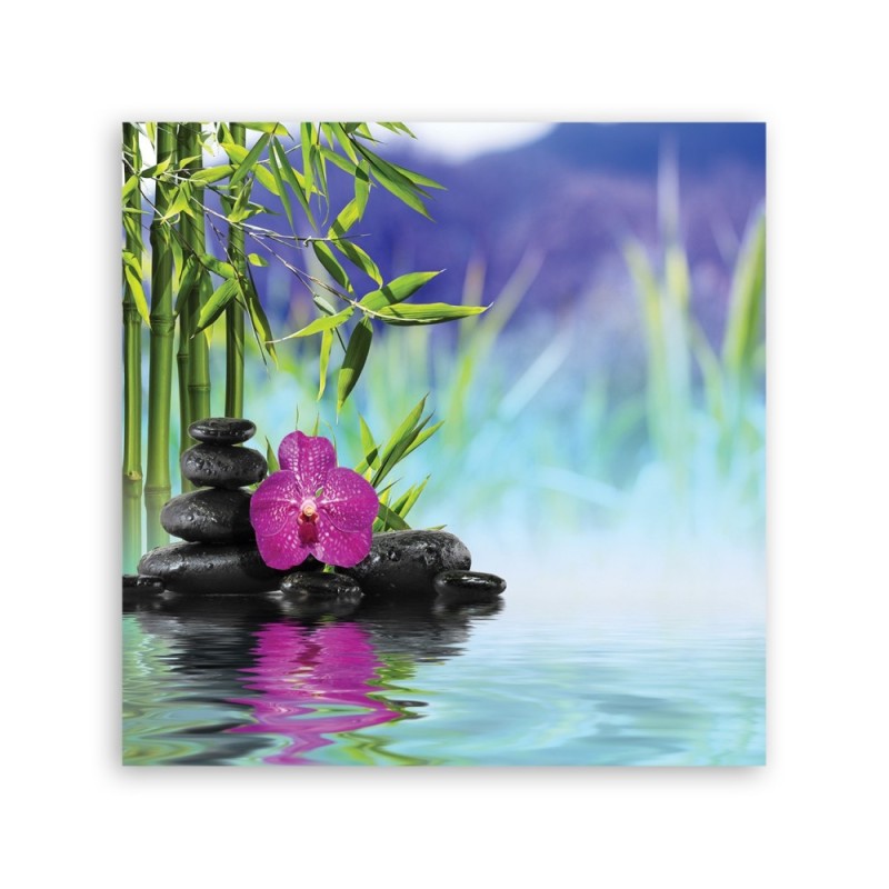 Bild auf Leinwand - Steine auf dem Wasser Zen | Feeby