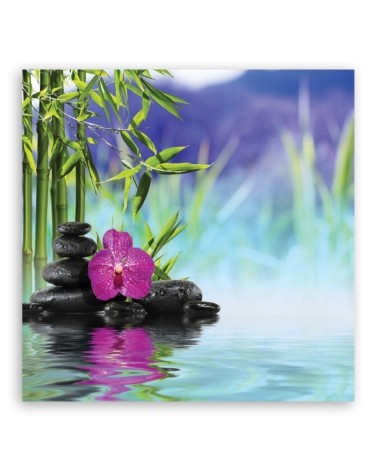 Bild auf Leinwand - Steine auf dem Wasser Zen | Feeby