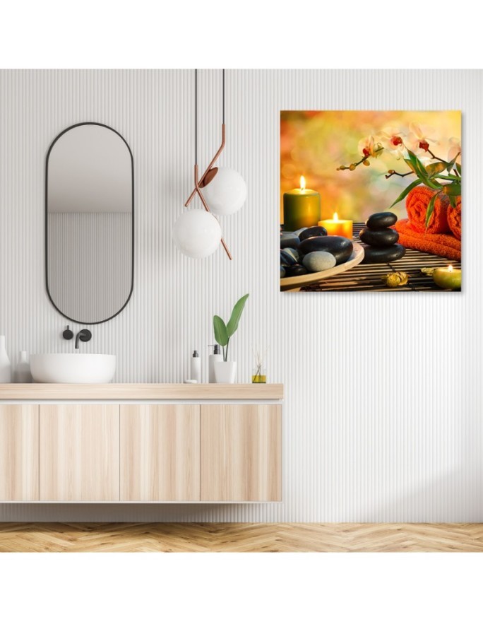 Nowoczesny obraz dekoracyjny - Zestaw spa Kamienie zen | FEEBY