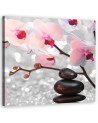 Canvas prints for bathroom - Zen stones and orchid branch | FEEBY