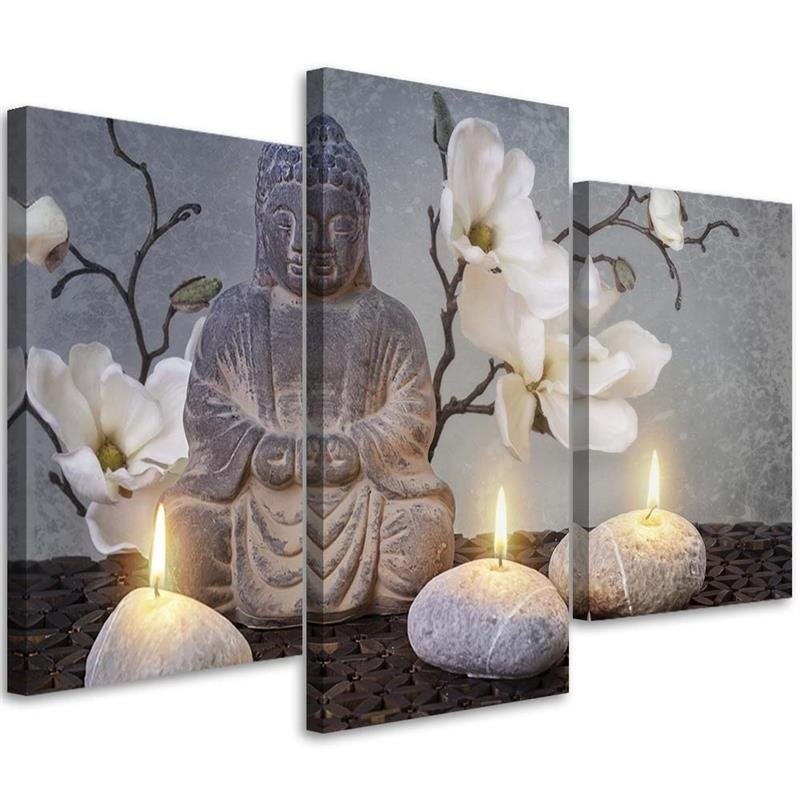 Obraz do biura - Buddha i świece | FEEBY