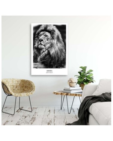 Wandbild für Wohnzimmer - Löwe Afrika Tier | Feeby