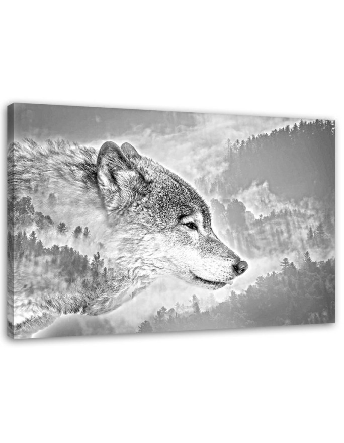 Modernes Wandbild - Wolf Natur Tiere | Feeby