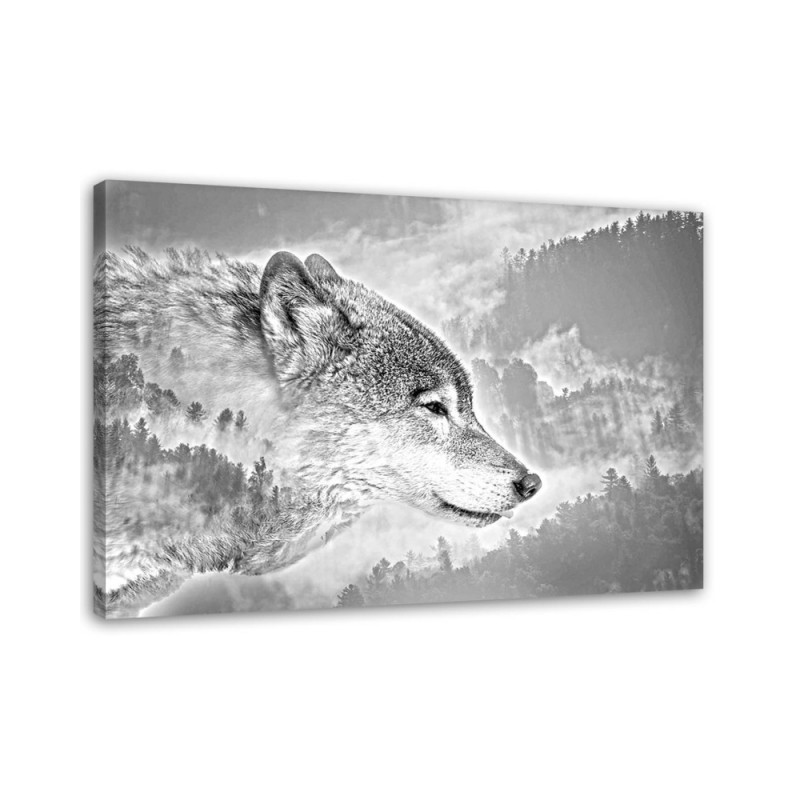 Modernes Wandbild - Wolf Natur Tiere | Feeby