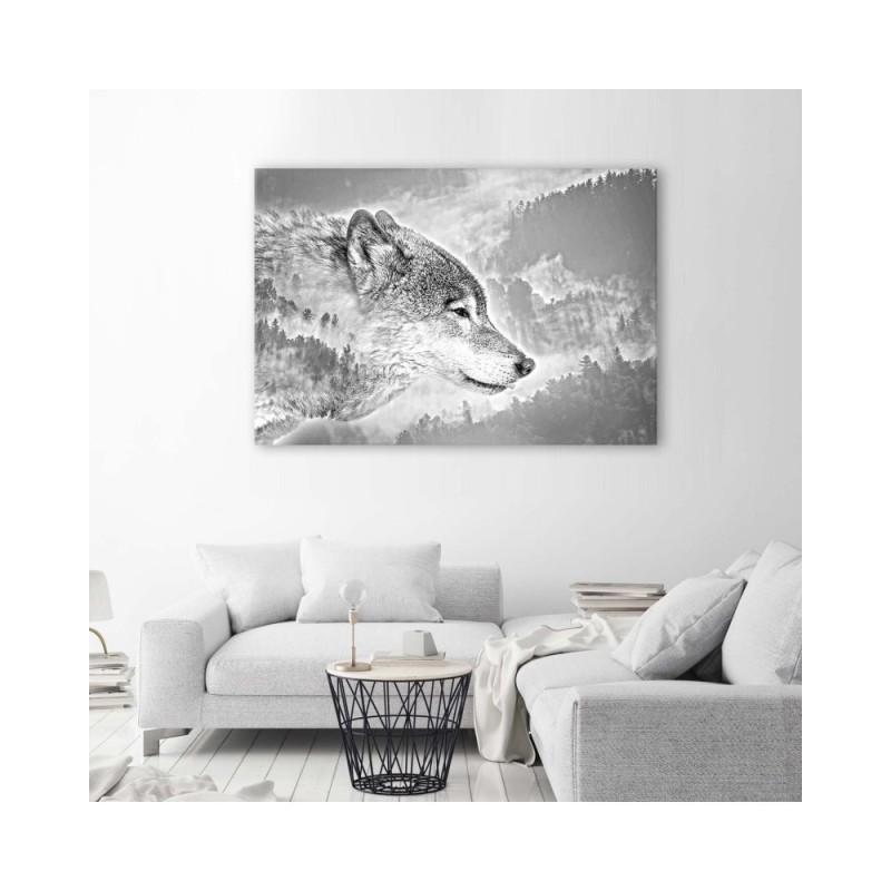 Modernes Wandbild - Wolf Natur Tiere | Feeby