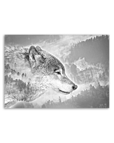 Modernes Wandbild - Wolf Natur Tiere | Feeby