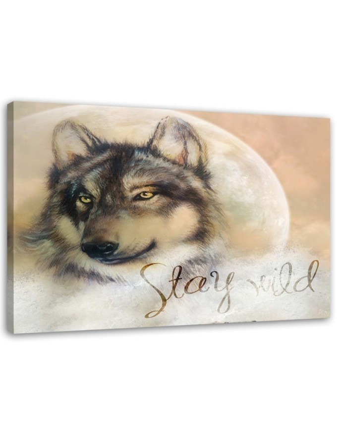 Modernes Wandbild - Wolf Stay Wild | Feeby