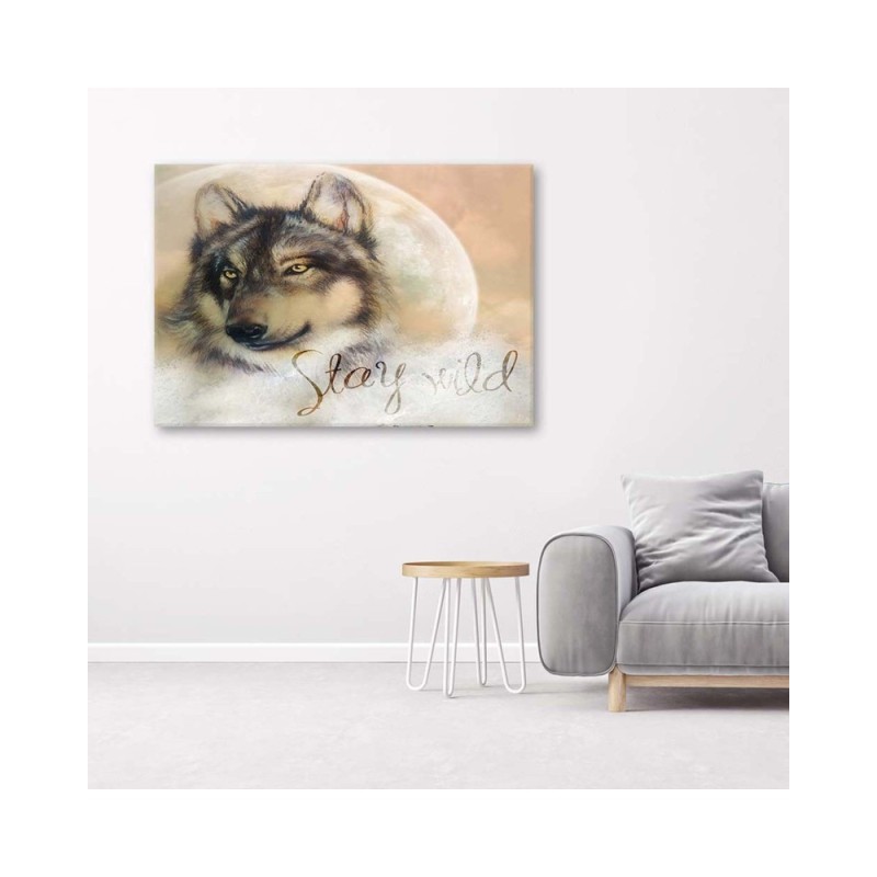 Modernes Wandbild - Wolf Stay Wild | Feeby
