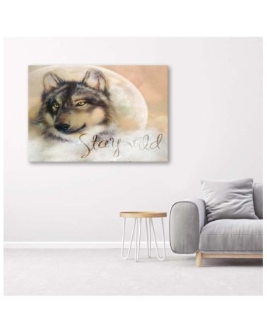 Modernes Wandbild - Wolf Stay Wild | Feeby