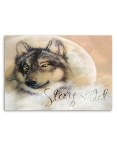 Modernes Wandbild - Wolf Stay Wild | Feeby