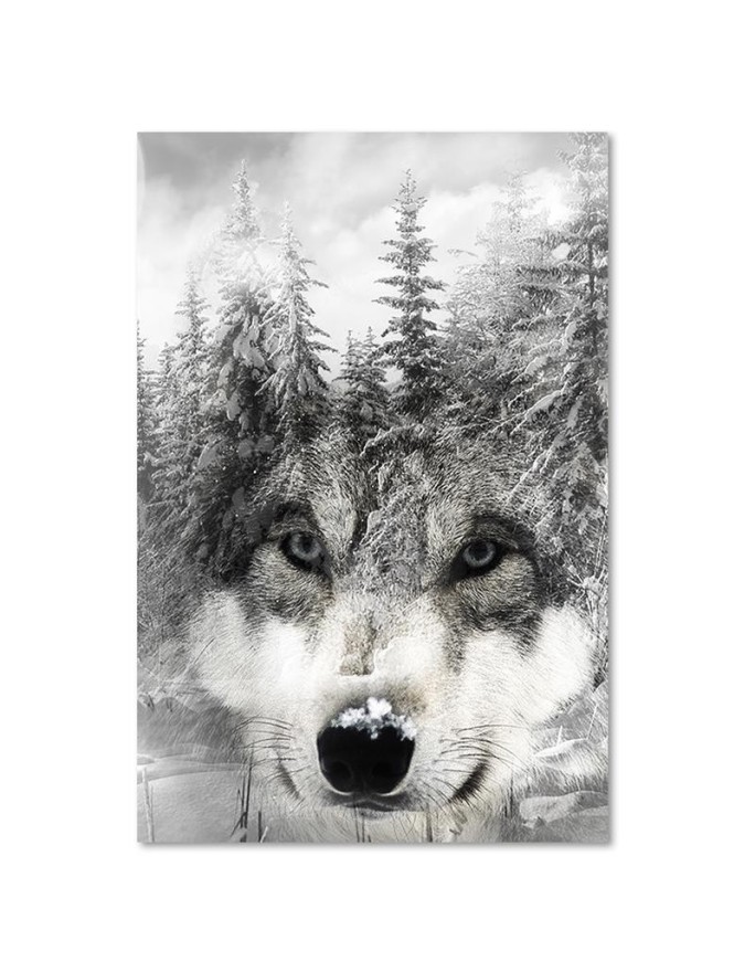 Wolf forest nature - Modern wall art painting | FEEBY