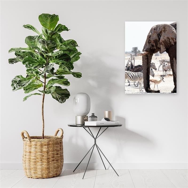 Leinwandbild - Tiere in der Savanne | Feeby