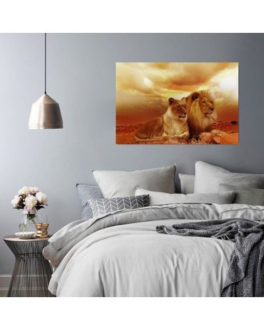 Bild auf Leinwand - Ein paar Löwen | Feeby