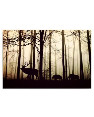 Dekoratives Leinwandbild - Tiere im Wald | Feeby