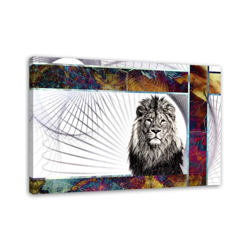 Leinwandbild - Majestätischer Löwe | Feeby