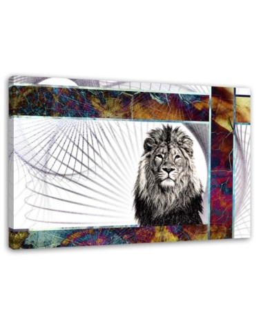 Children's painting - Lion abstract | FEEBY
