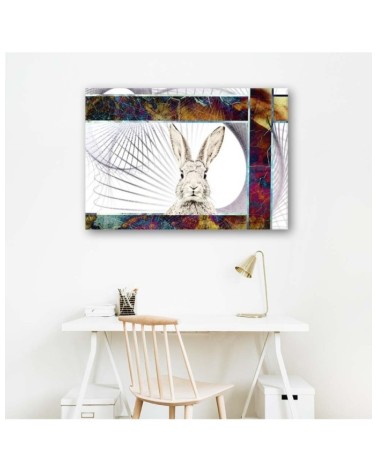 Leinwandbild modern - Scheues Kaninchen | Feeby