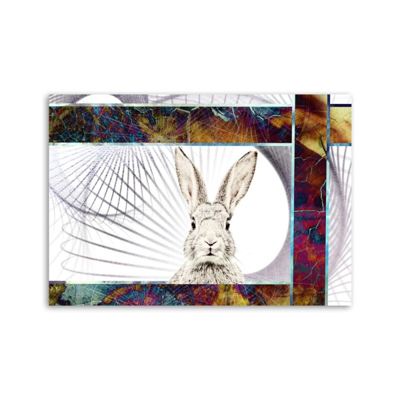 Leinwandbild modern - Scheues Kaninchen | Feeby