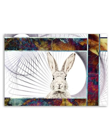 Leinwandbild modern - Scheues Kaninchen | Feeby