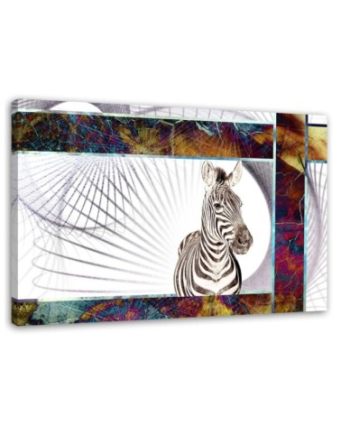 Canvas prints for children's room - Zebra hand-painted abstract | FEEBY
