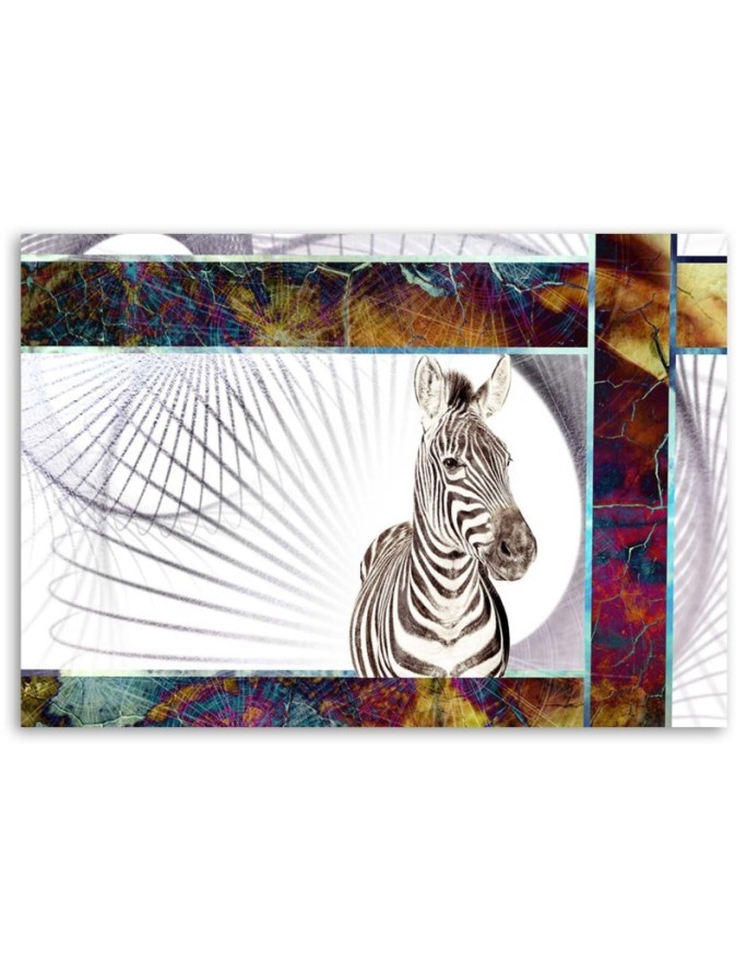 Obraz do pokoju dziecka - Zebra ręcznie malowana abstrakcja | FEEBY