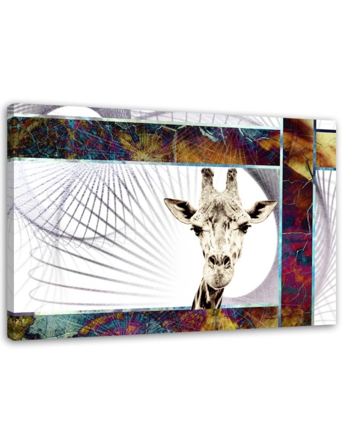 Bild auf Leinwand - Neugierige Giraffe | Feeby