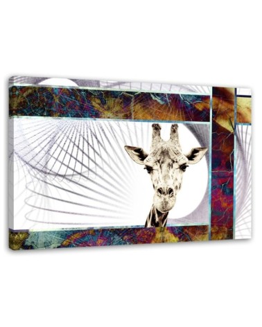 Bild auf Leinwand - Neugierige Giraffe | Feeby