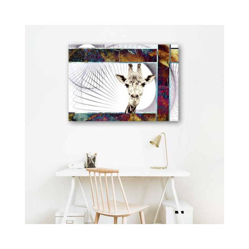 Bild auf Leinwand - Neugierige Giraffe | Feeby