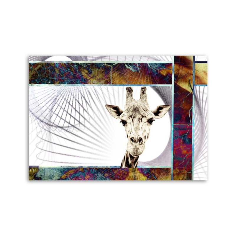 Bild auf Leinwand - Neugierige Giraffe | Feeby