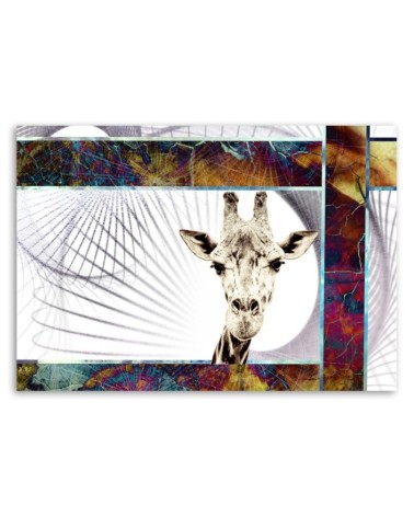 Bild auf Leinwand - Neugierige Giraffe | Feeby