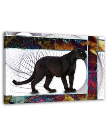 Leinwandbild - Wachsamer Panther | Feeby