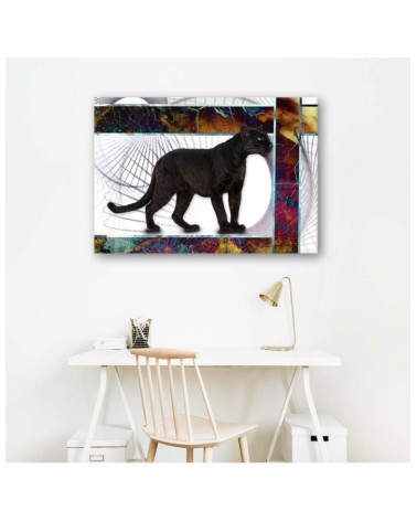 Leinwandbild - Wachsamer Panther | Feeby