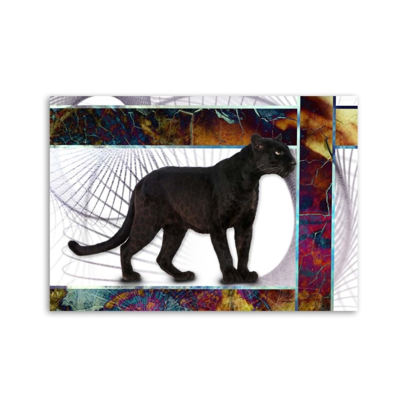 Leinwandbild - Wachsamer Panther | Feeby