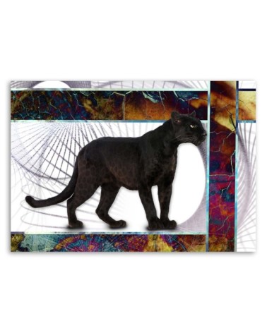 Leinwandbild - Wachsamer Panther | Feeby