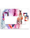 Kolorowa zebra - Dekoracja ścienna - Obraz na płótnie | FEEBY