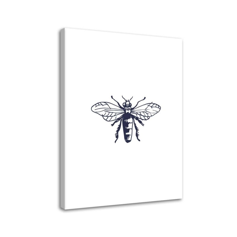 Leinwandbild - Gezeichnete Wespe | Feeby