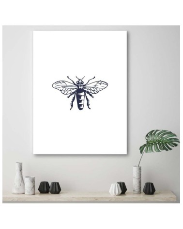 Leinwandbild - Gezeichnete Wespe | Feeby