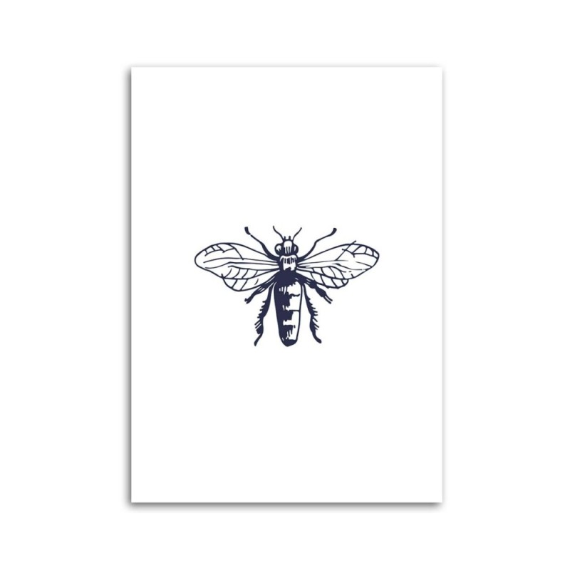 Leinwandbild - Gezeichnete Wespe | Feeby