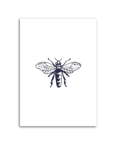 Leinwandbild - Gezeichnete Wespe | Feeby