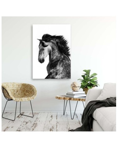 Wandbild für Wohnzimmer - Wildes Roß | Feeby