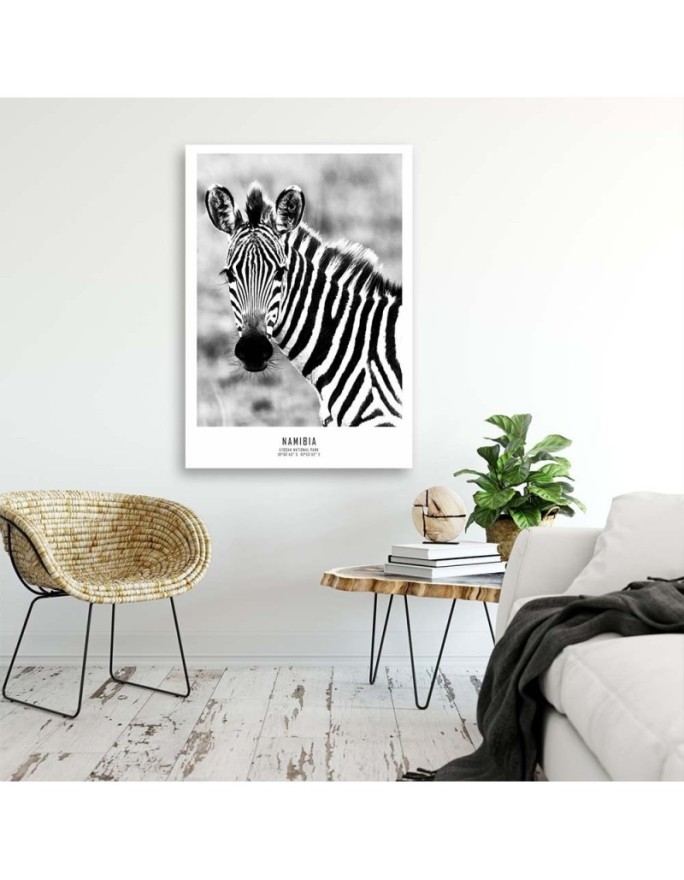 Nowoczesna dekoracja do salonu - Ciekawska zebra | FEEBY
