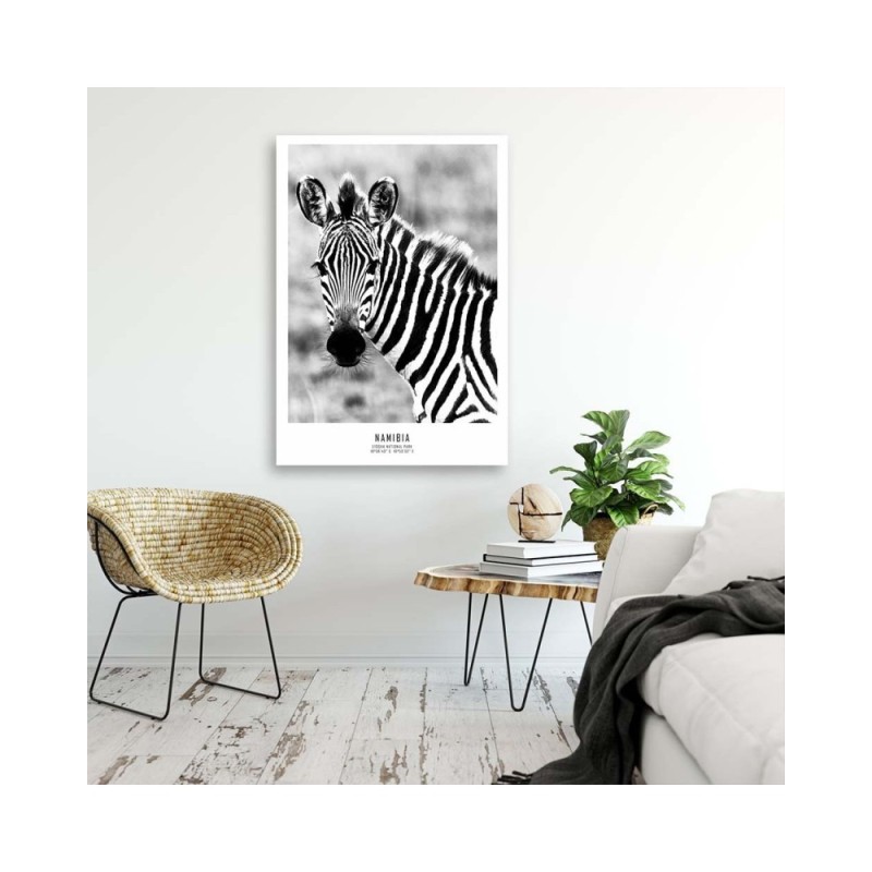 Dekoratives Leinwandbild - Neugieriges Zebra | Feeby