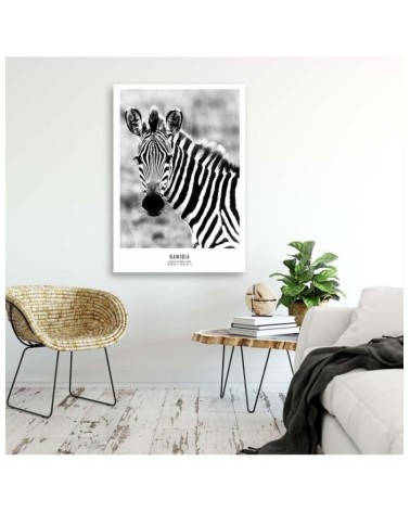 Dekoratives Leinwandbild - Neugieriges Zebra | Feeby