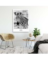 Nowoczesna dekoracja do salonu - Ciekawska zebra | FEEBY