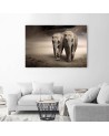 Canvas painting for living room - Elephants in the desert | FEEBY
