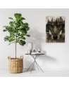 Wall art decoration - Black Wolf abstract sepia | FEEBY
