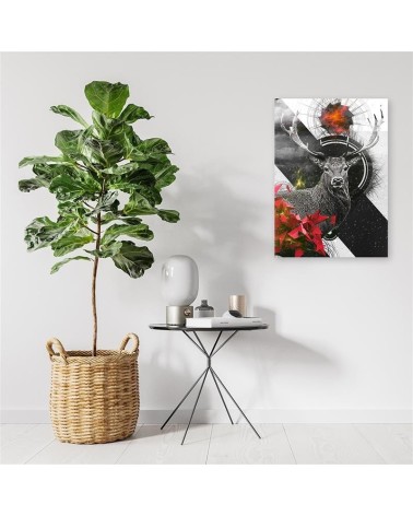 Modernes Wandbild - Abstrakte Hirsche und Formen | Feeby